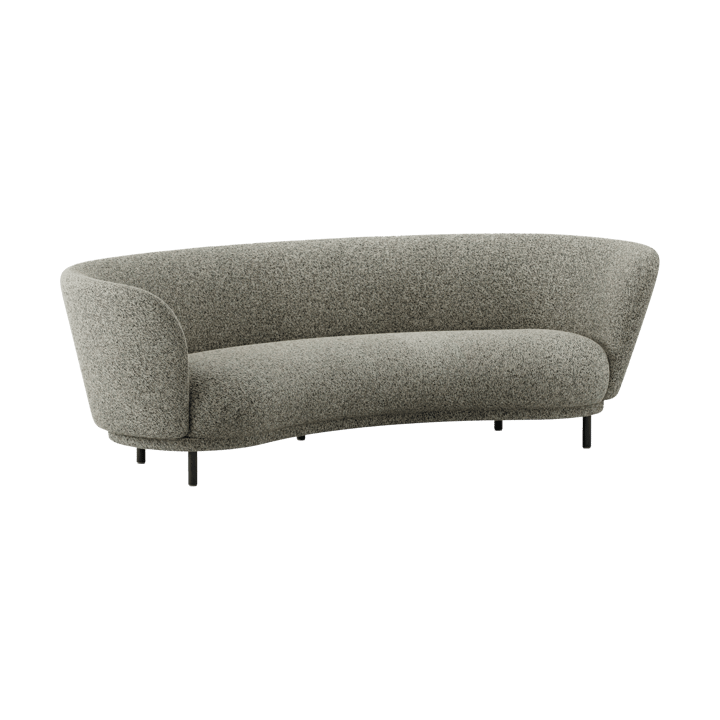 Dandy 3-seters sofa, Black oak - Kirkby Design, Spiral - 23 Monochrome Massproductions