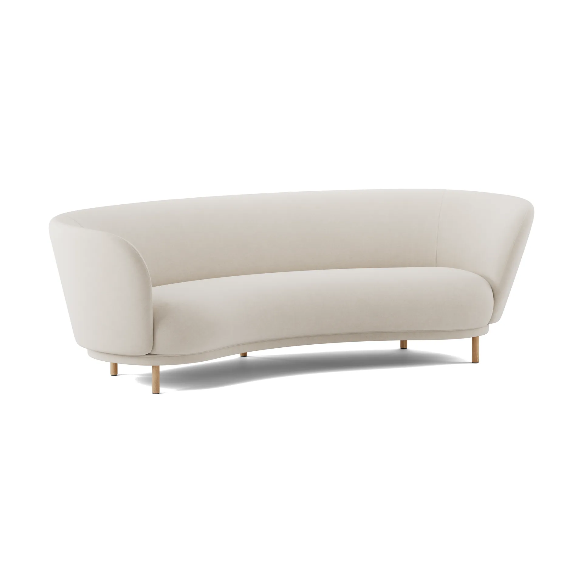 Dandy 3-seters sofa, Natural oak-Linara 05 Porridge Massproductions