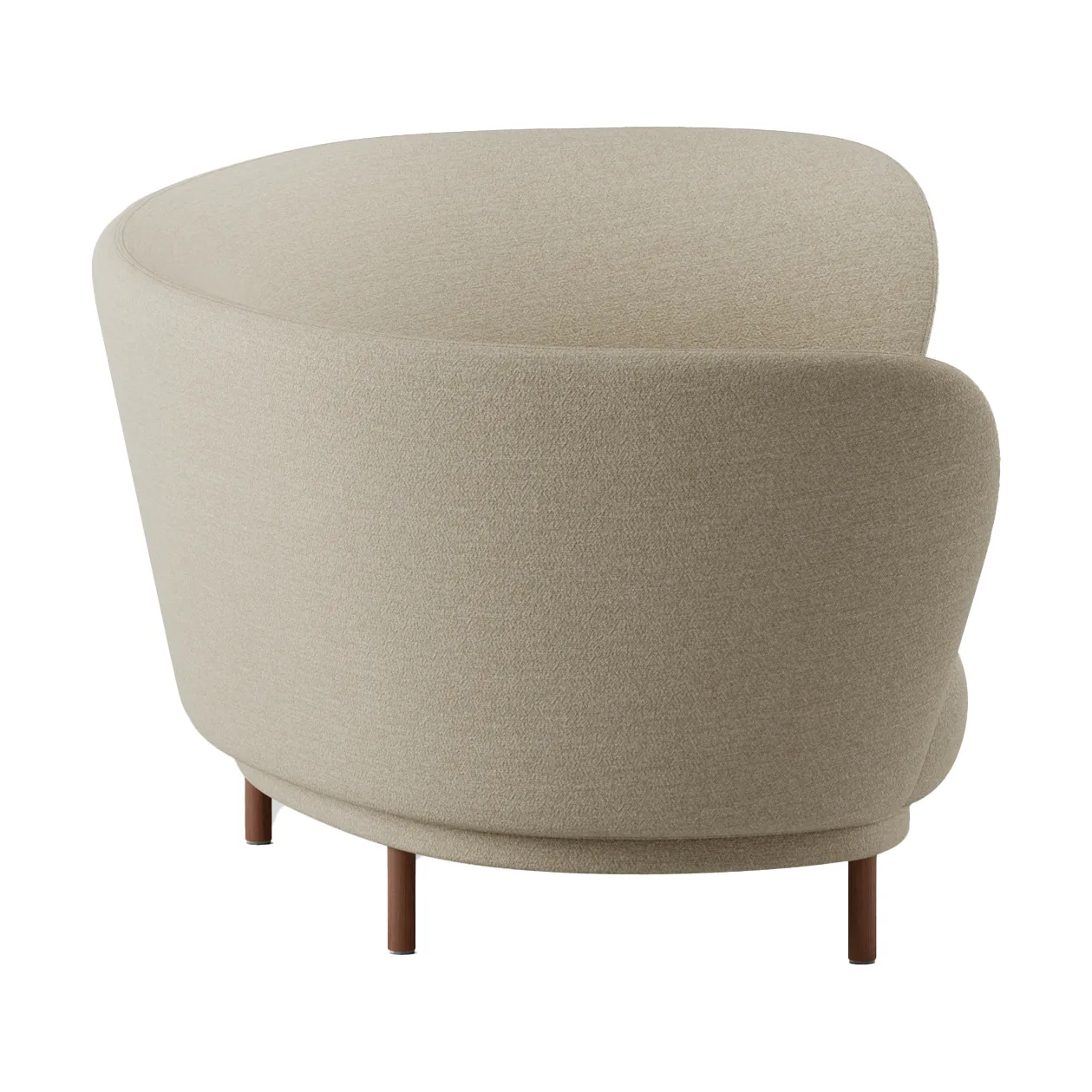 Dandy 3-seters sofa, Walnut-Ecriture 240 Massproductions