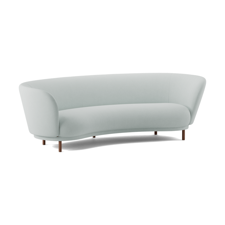 Dandy 3-seters sofa, Walnut-Linara 253 Swedish Grey Massproductions