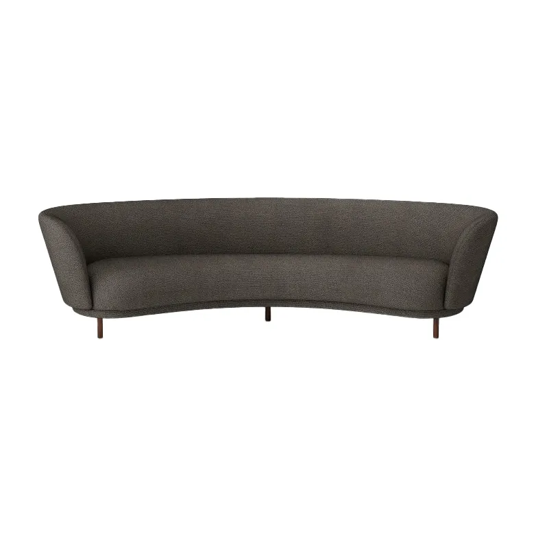 Dandy 4-seter sofa, Valnøtt-Sacho Safire 001 Massproductions