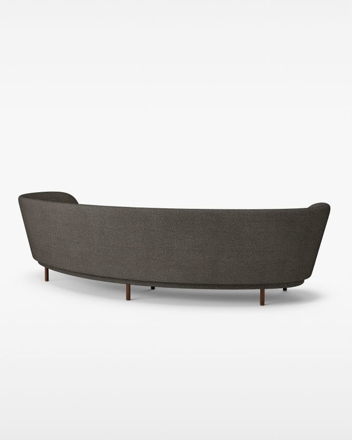 Dandy 4-seter sofa, Valnøtt-Sacho Safire 001 Massproductions