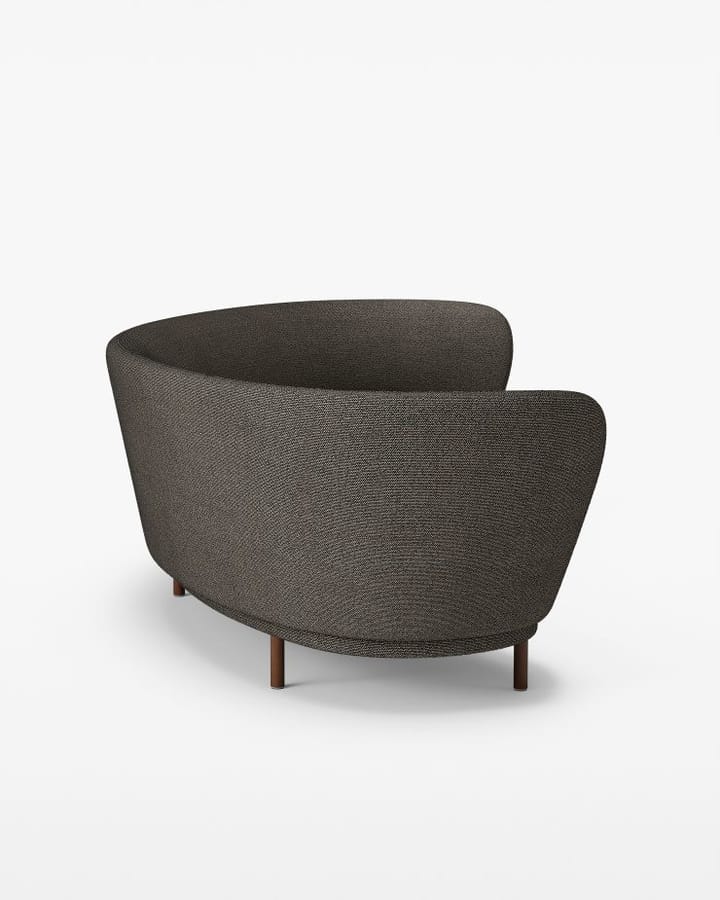 Dandy 4-seter sofa, Valnøtt-Sacho Safire 001 Massproductions