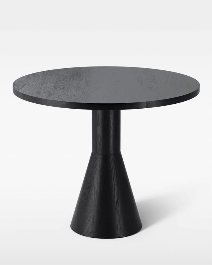 Draft matbord Ø 88 cm, Svartbeiset ask Massproductions