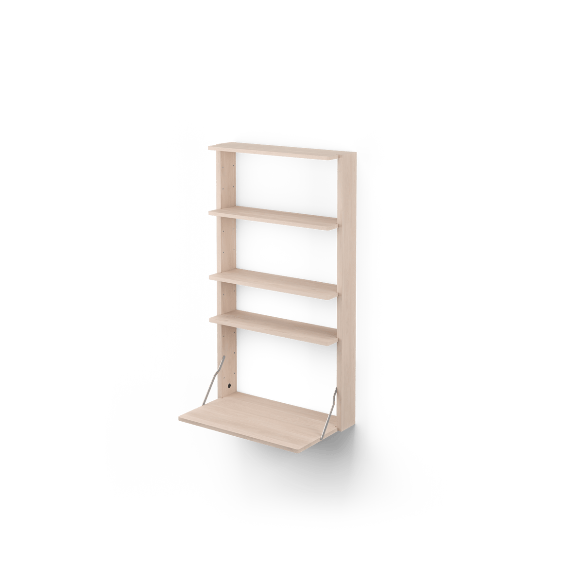 Massproductions Gridlock – M1-A4-0-D vegghylle med skrivebord Natural Ash