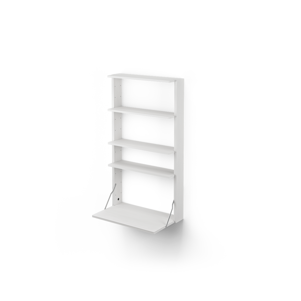 Bilde av Massproductions Gridlock – M1-A4-0-D vegghylle med skrivebord White stained Ash