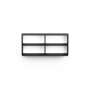 Gridlock – S2-A6-0 vegghylle - Black stained Ash - Massproductions