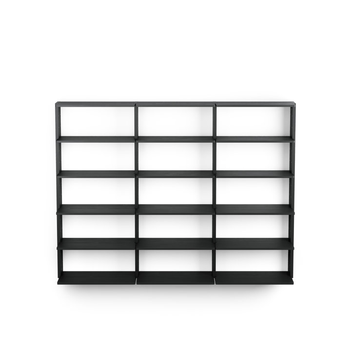 Gridlock – T3-A9-9 vegghylle, Black stained Ash Massproductions