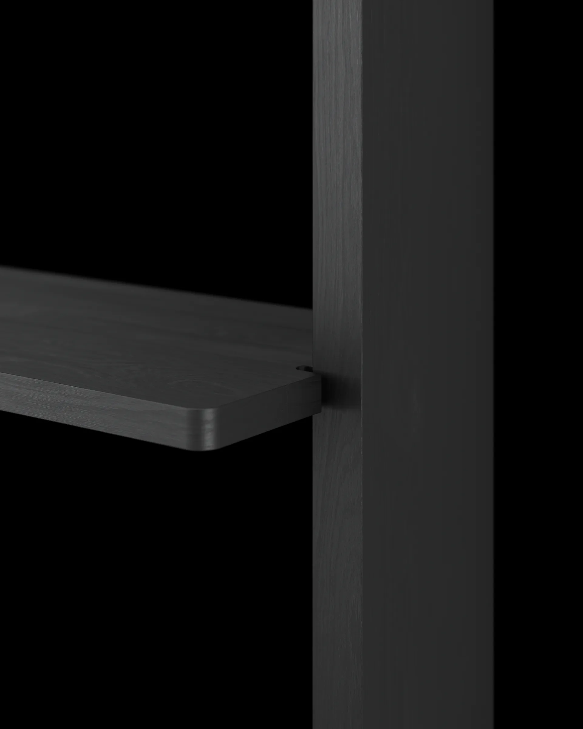 Gridlock – T3-A9-9 vegghylle, Black stained Ash Massproductions