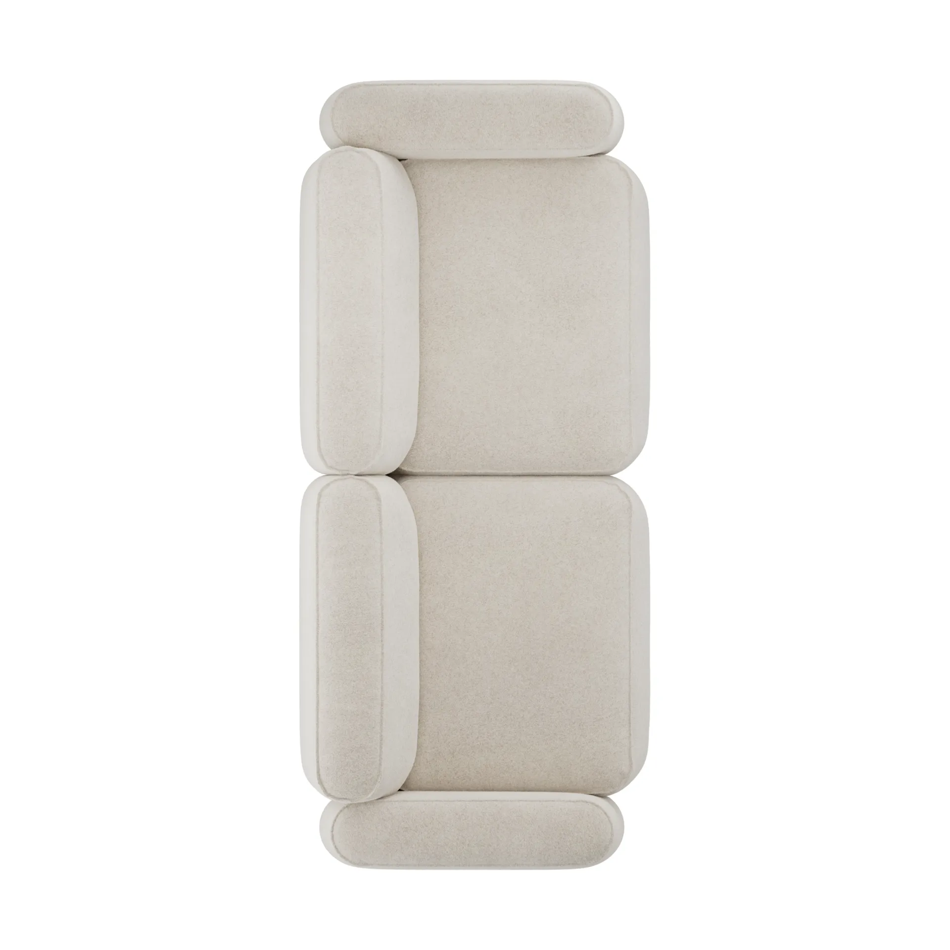 Patch 2,5-seters sofa, Spiral 21 Chalk Massproductions