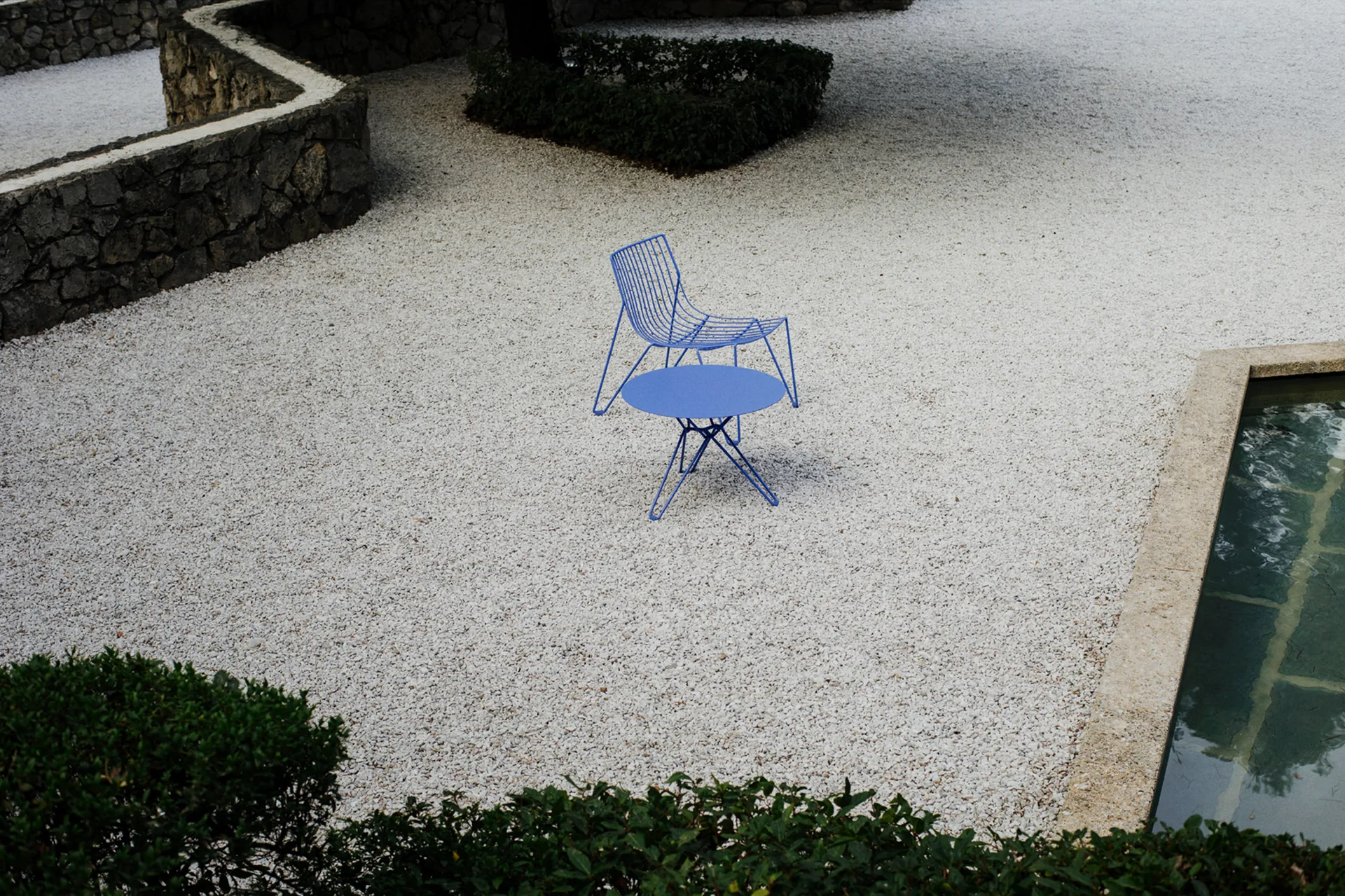 Tio sidebord Ø 60 cm, Overseas Blue Massproductions