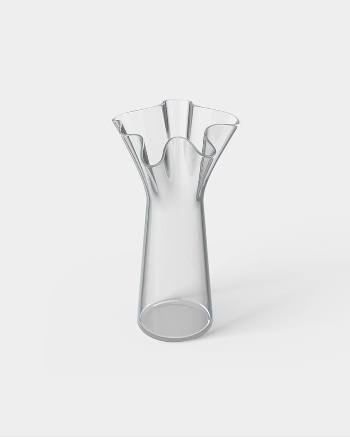 Trippy vase, Klart glass Massproductions