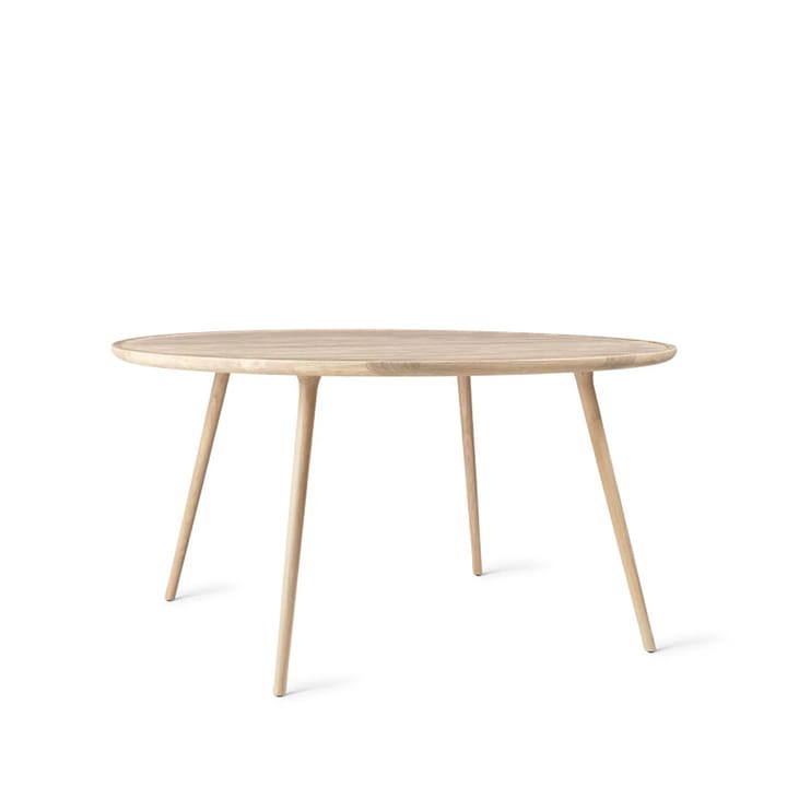 Accent matbord rundt - eik hvitpigmentert matt lakk, ø140 cm - Mater