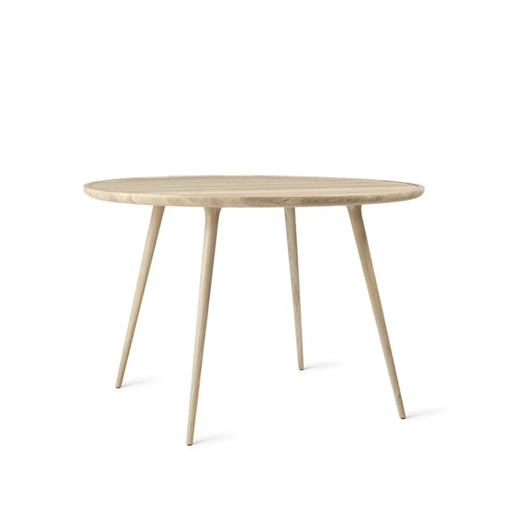 Accent matbord rundt - eik hvitpigmentert matt lakk,ø110 cm - Mater