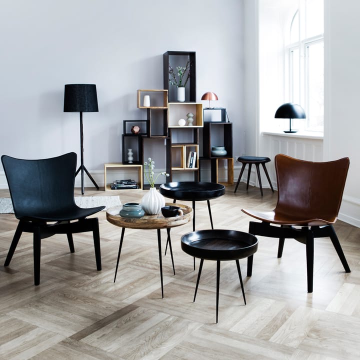 Bowl medium bord, mango svart, svart stativ Mater