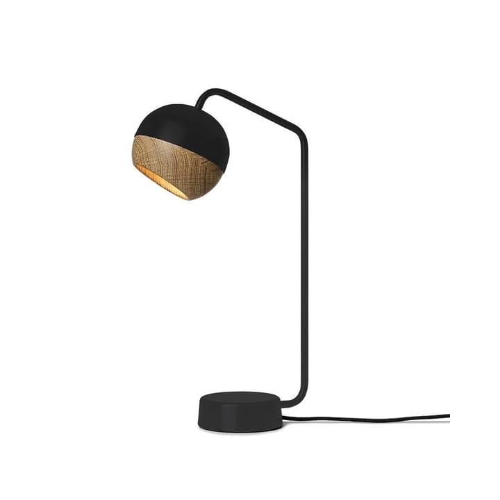 Ray bordlampe - black, detalj i eik på skjermen - Mater