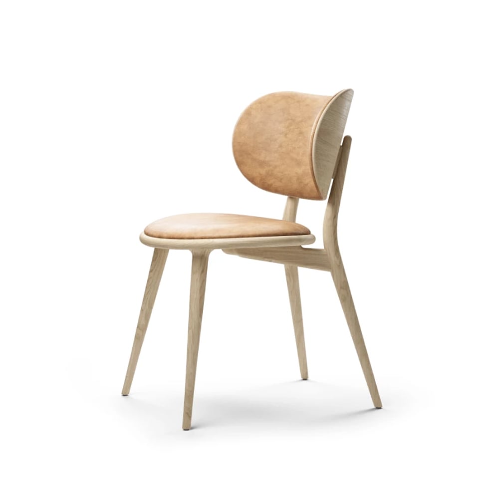 Mater The Dining Chair stol skinn natural, matt lakkert eikestativ