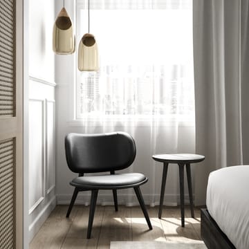The Lounge Chair loungestol - skinn black, sirka grey stativ - Mater
