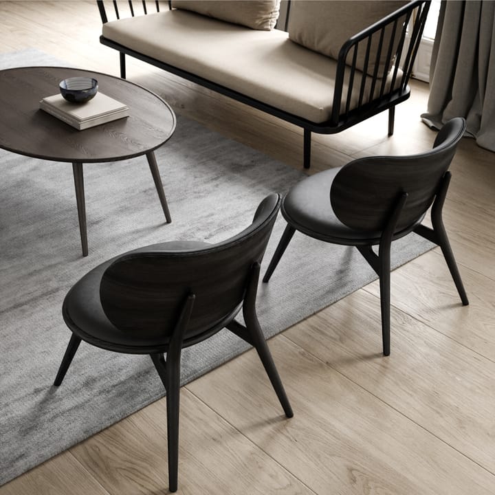 The Lounge Chair loungestol - skinn black, sirka grey stativ - Mater
