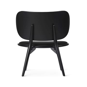 The Lounge Chair loungestol - skinn black, svartbeiset bøkestativ - Mater