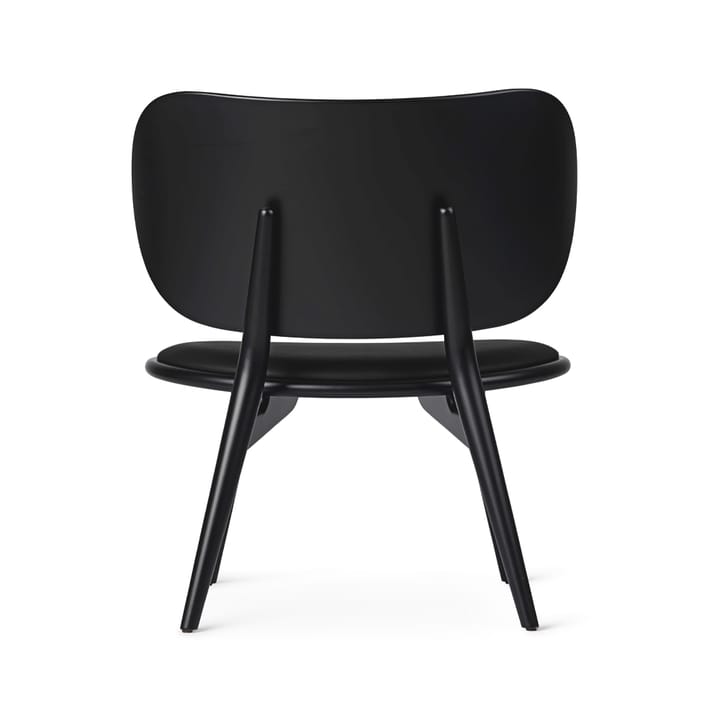 The Lounge Chair loungestol, skinn black, svartbeiset bøkestativ Mater