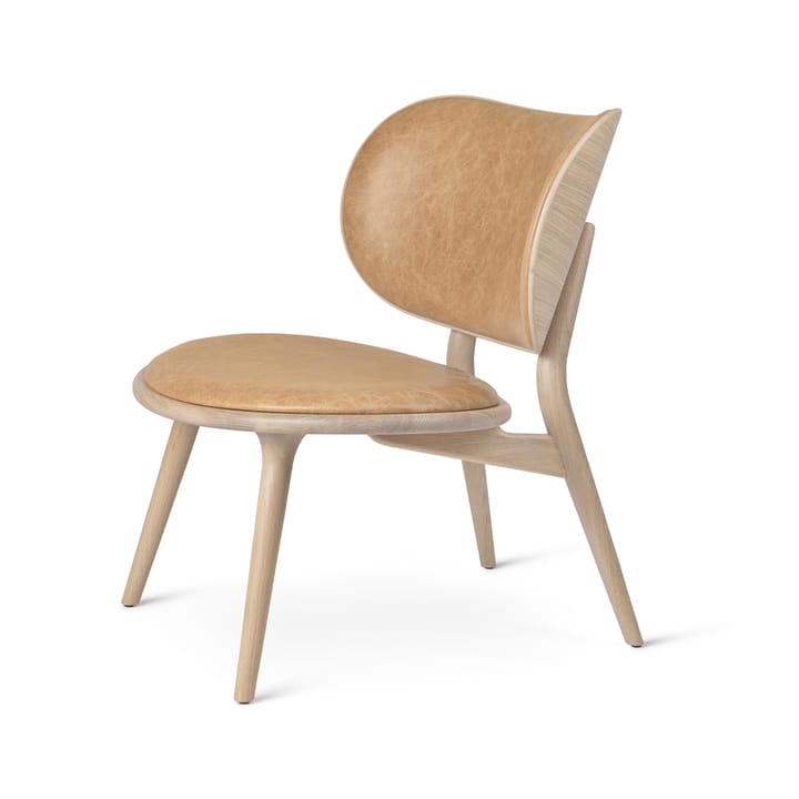 The Lounge Chair loungestol - skinn natural, matt lakkert eikestativ - Mater