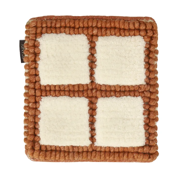 Mattprøve Pasture ullteppe - Naturhvit-rust - Material Samples