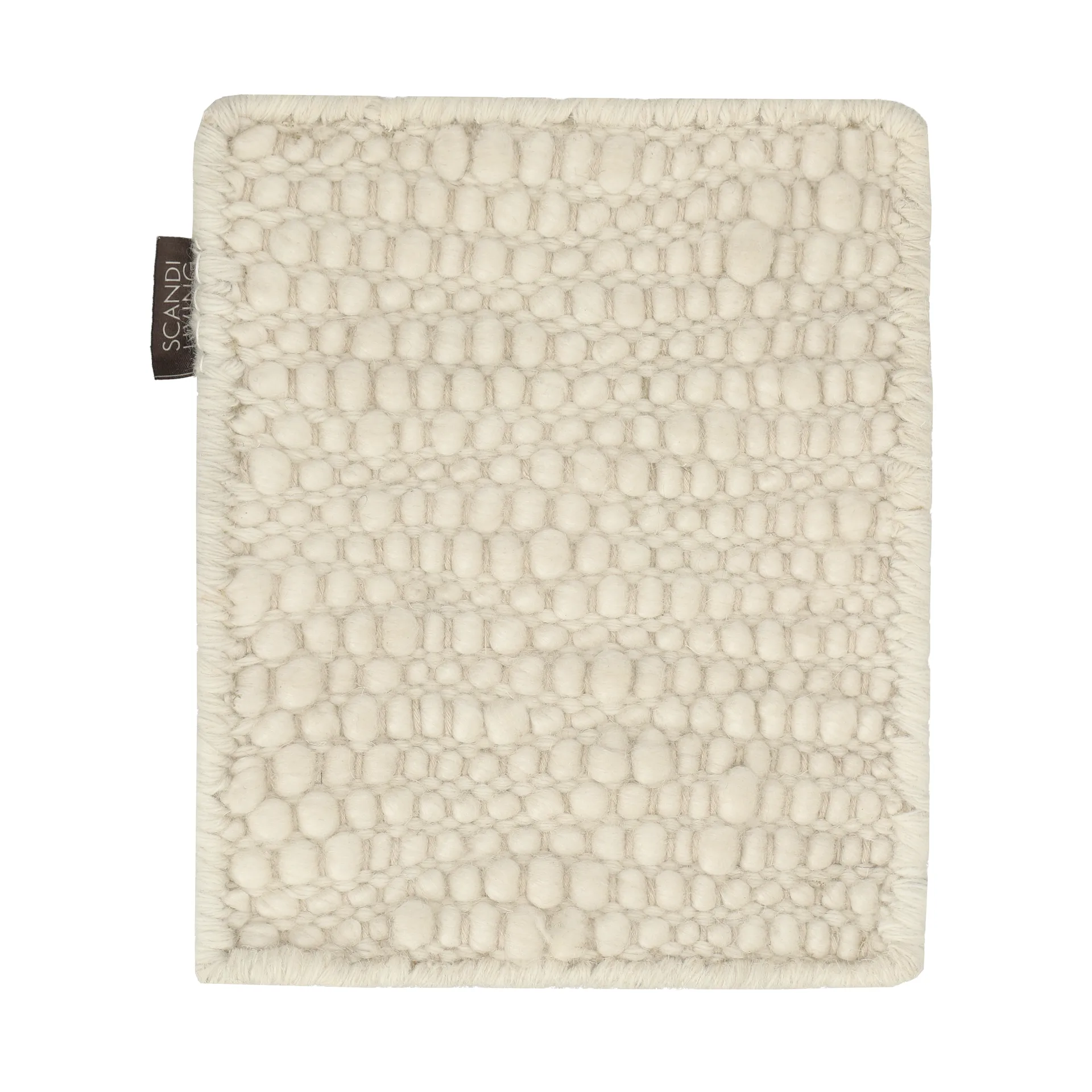 Mattprøve Pebble ullteppe, Hvit Material Samples