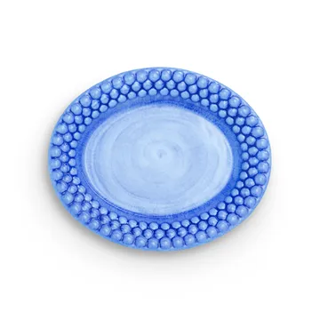 Bubbles oval tallerken 20 cm - Lyseblå - Mateus
