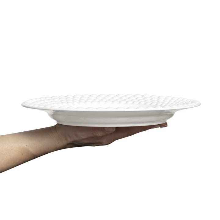 Bubbles tallerken 28 cm, Hvit Mateus