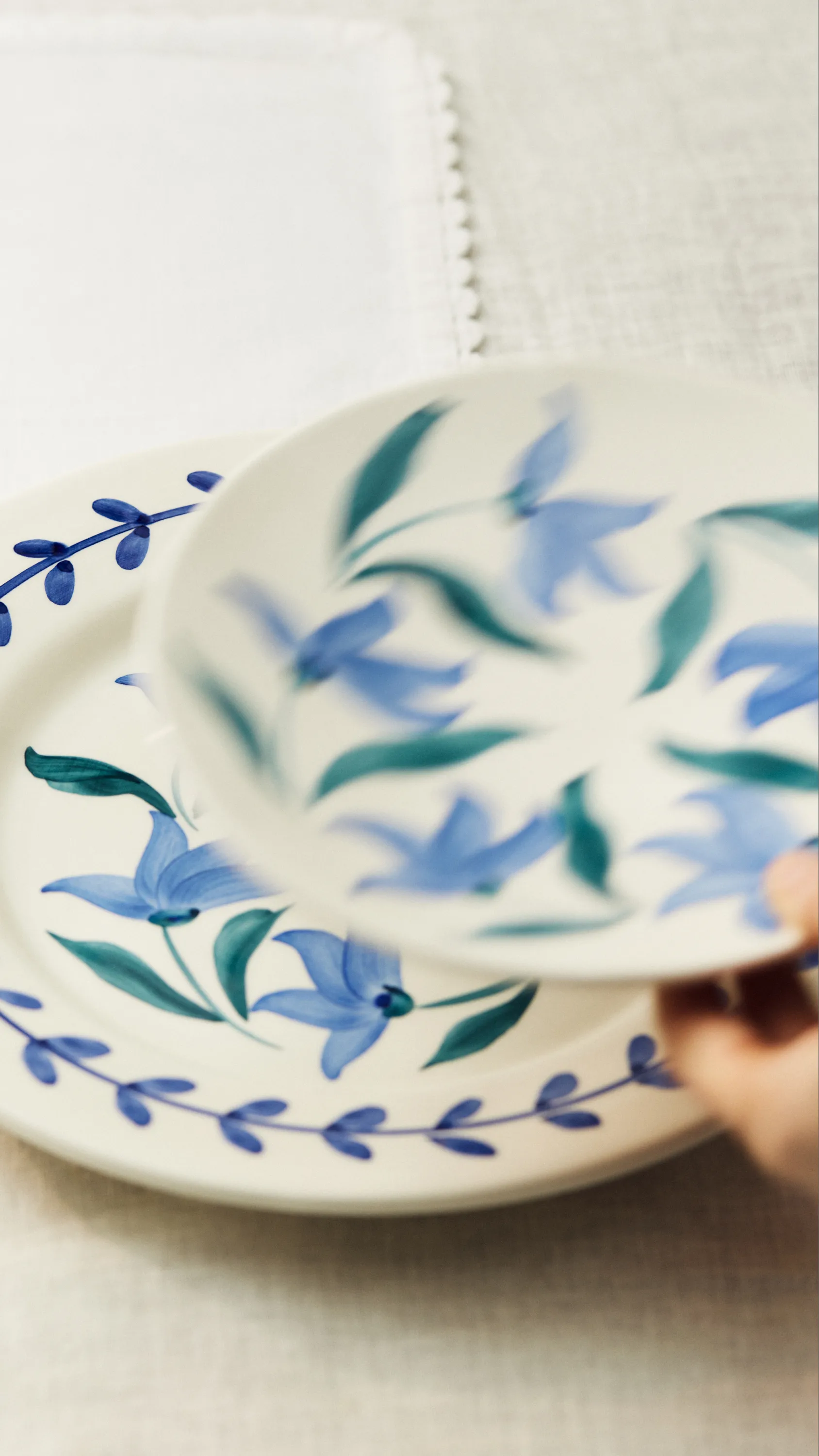 Flowers blossom asjett Ø20 cm, Hvit Mateus