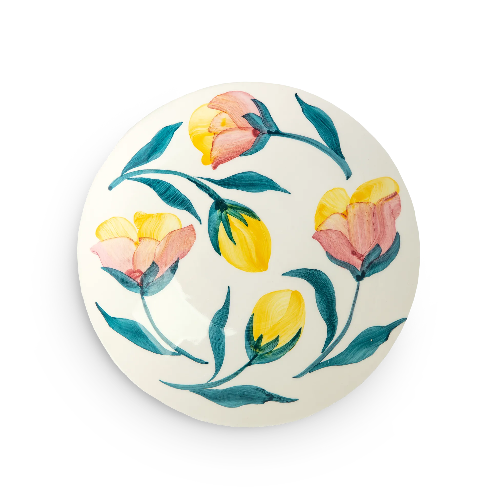 Flowers Tulips asjett Ø20 cm, Hvit Mateus