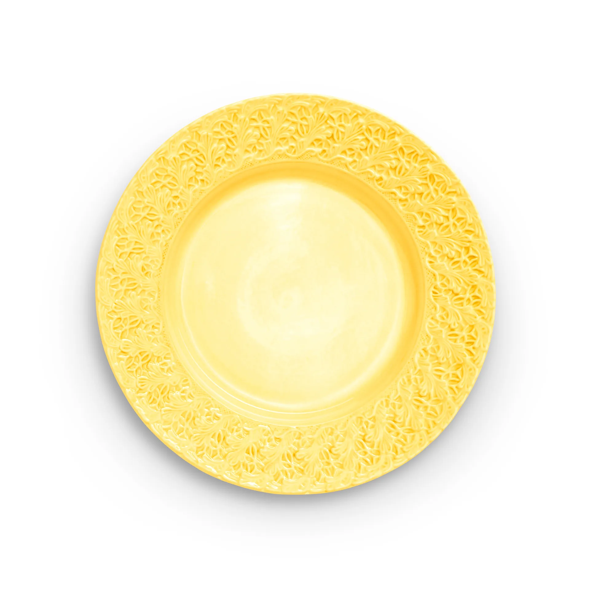 Lace tallerken 32 cm, Gul Mateus