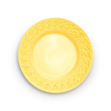 Lace tallerken 32 cm - Gul - Mateus