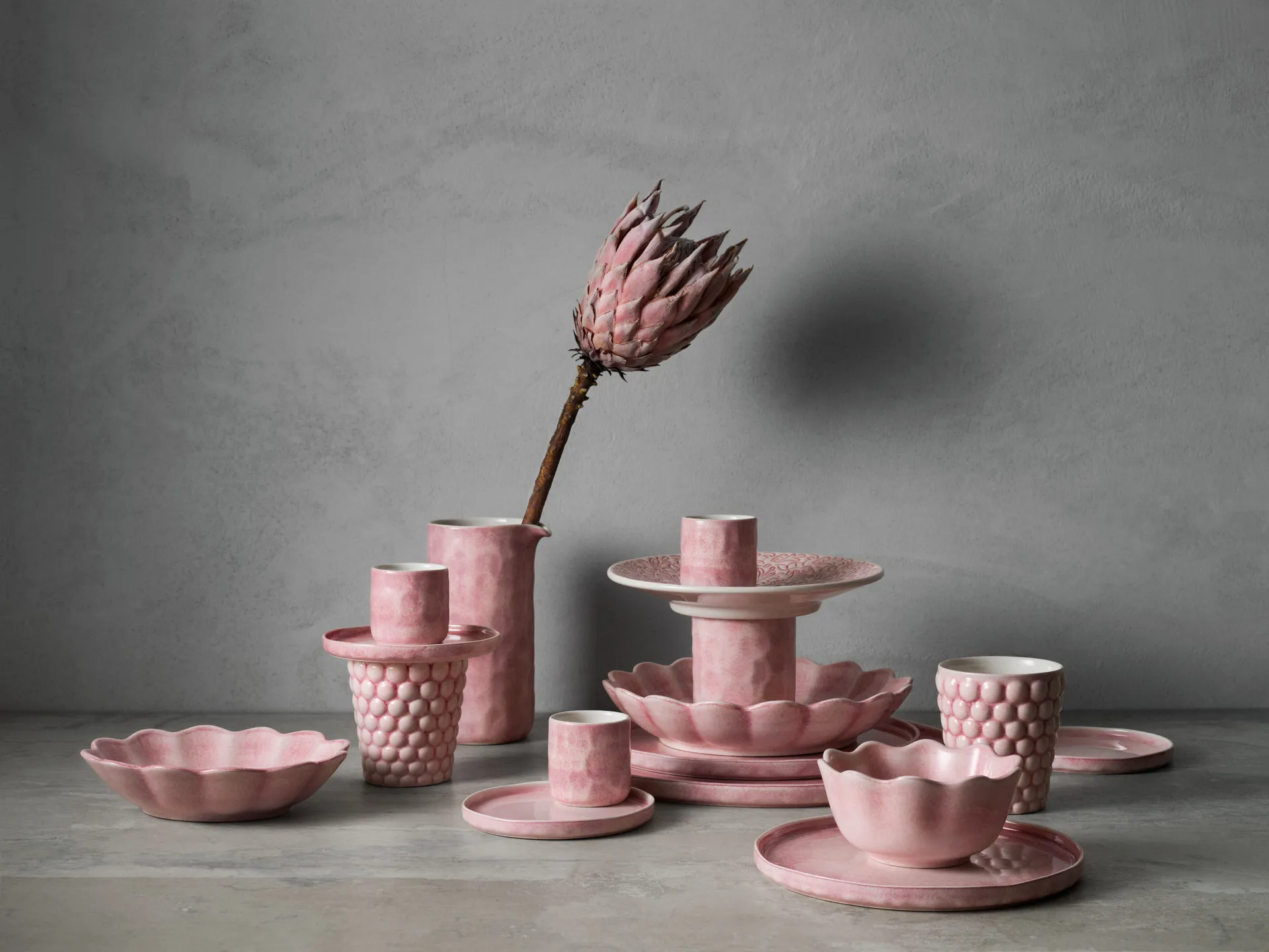 Oyster bolle Ø13 cm, Lyserosa Mateus