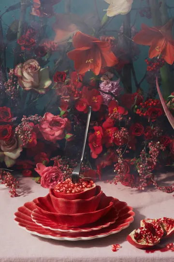 Oyster bolle Ø13 cm - Rød - Mateus