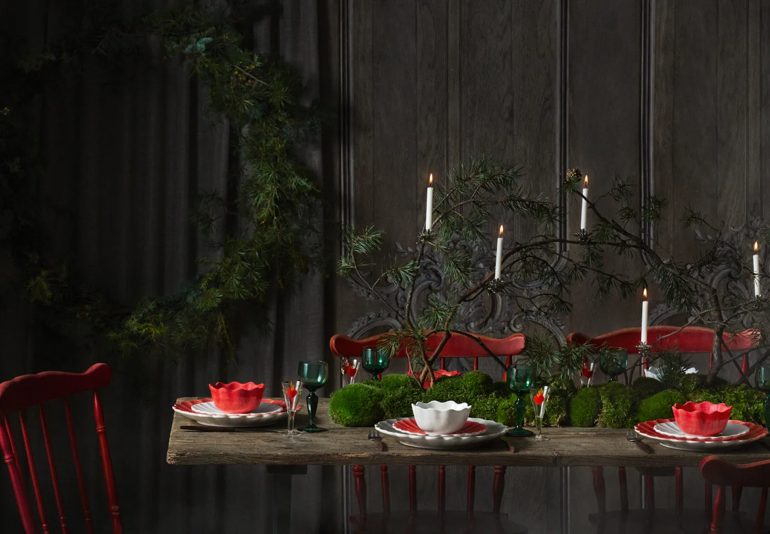 Oyster skål 18 x 23 cm, Rød Mateus