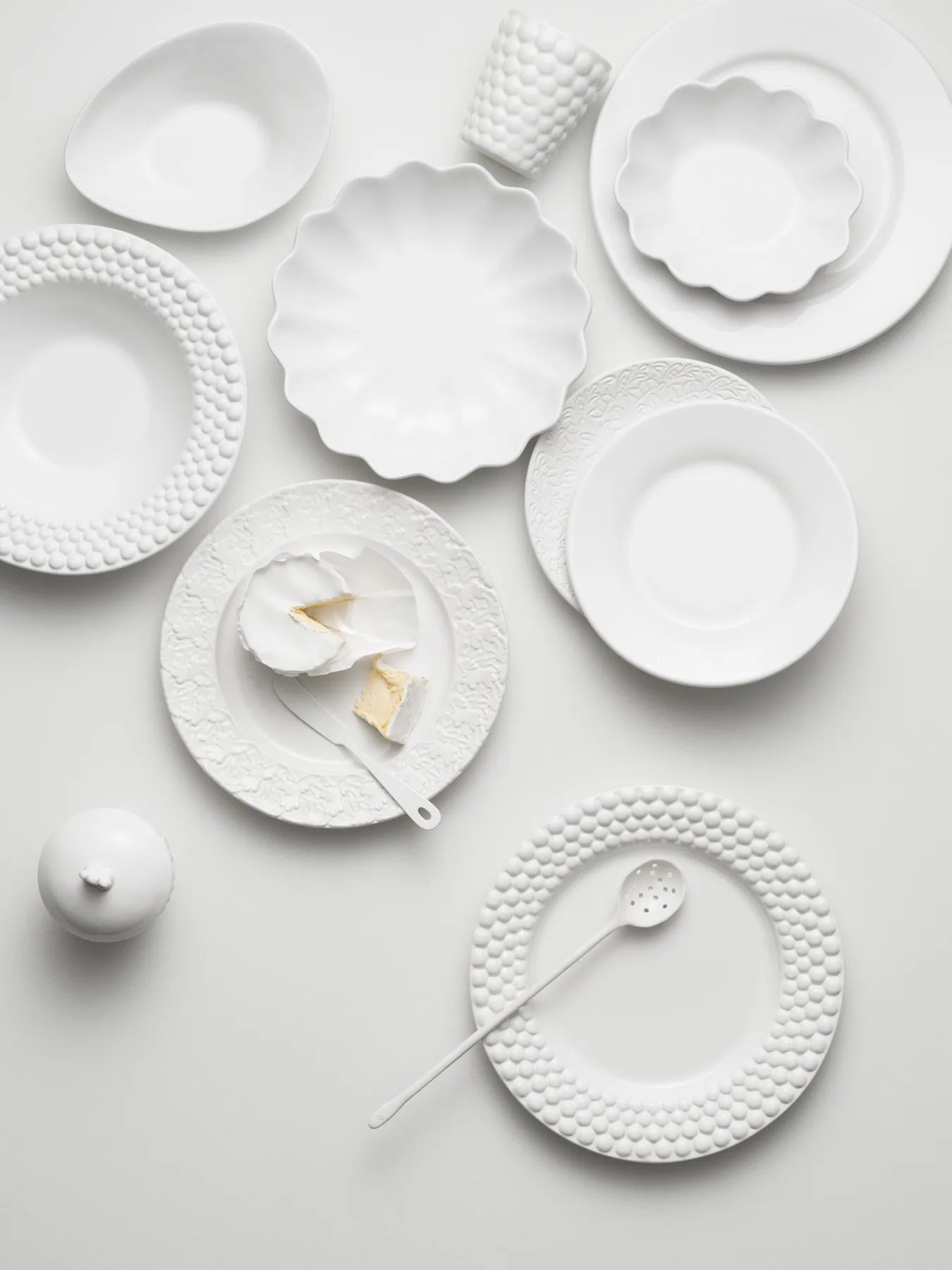 Oyster skål Ø24 cm, Hvit Mateus