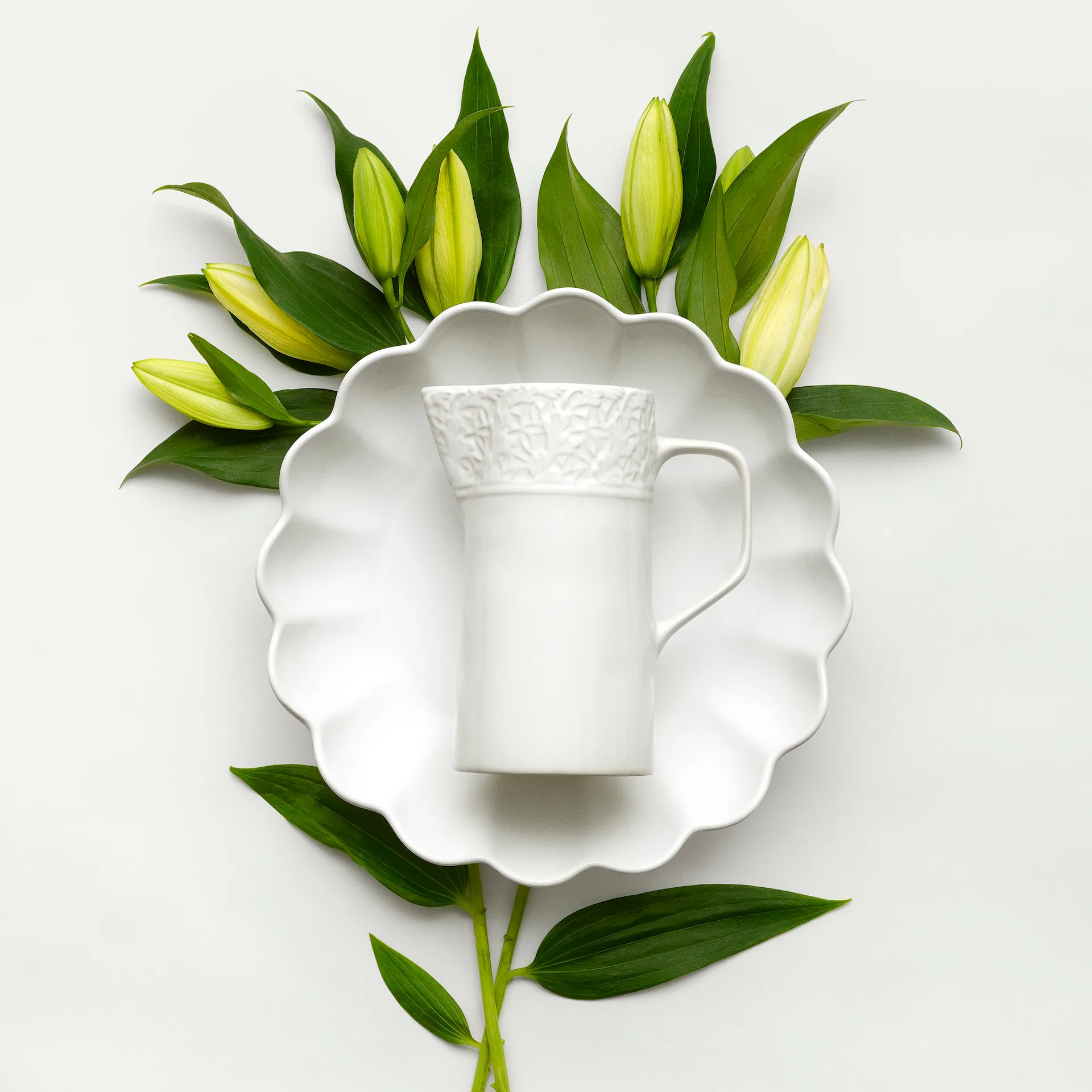 Oyster skål Ø31 cm, Hvit Mateus