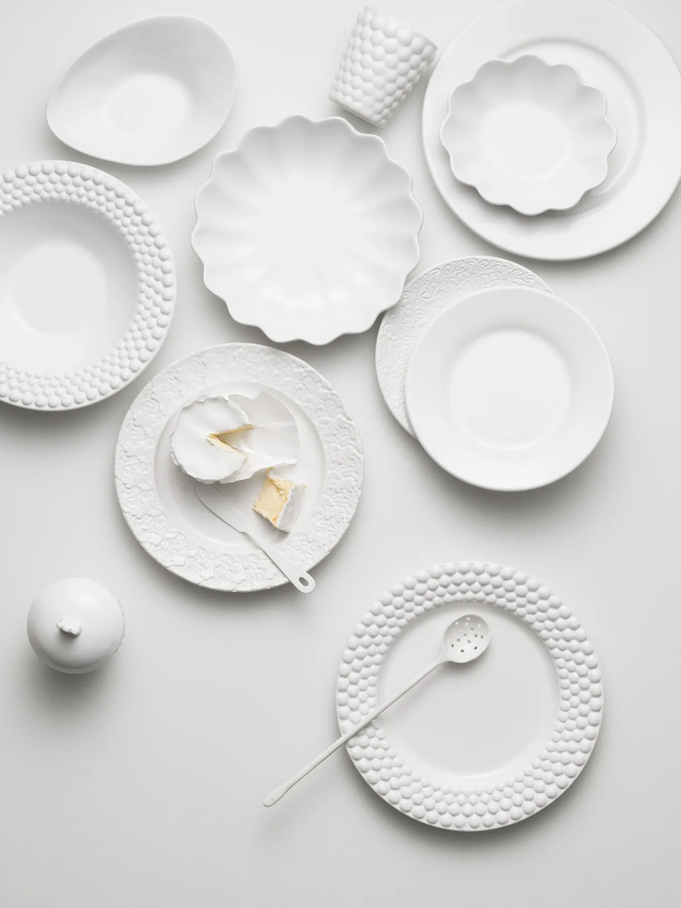 Oyster tallerken 28 cm, Hvit Mateus