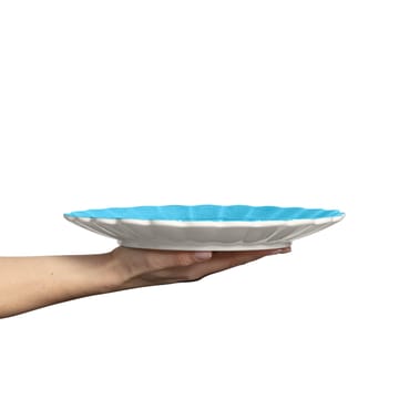 Oyster tallerken 28 cm - Turkis - Mateus