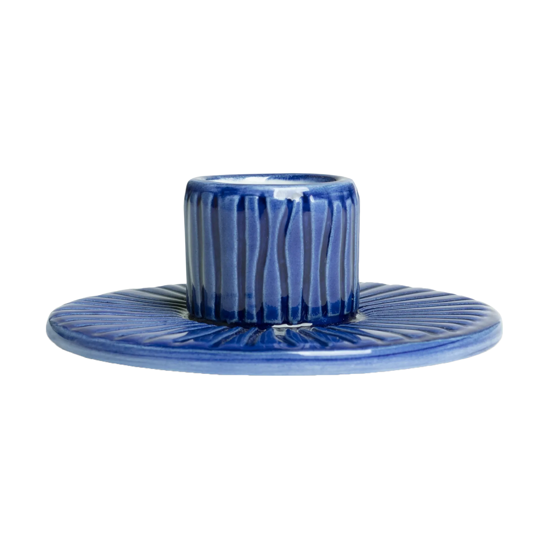 Stripes lysestake Ø 8 cm, Blå Mateus