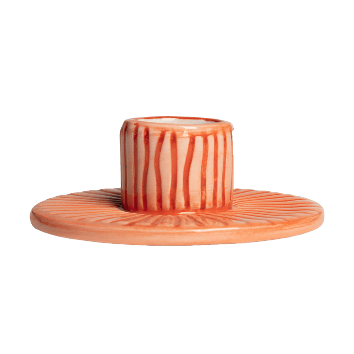 Stripes lysestake Ø 8 cm - Oransje - Mateus