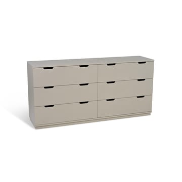 Aoko kommode dobbel 6 skuffer - Beige - Mavis