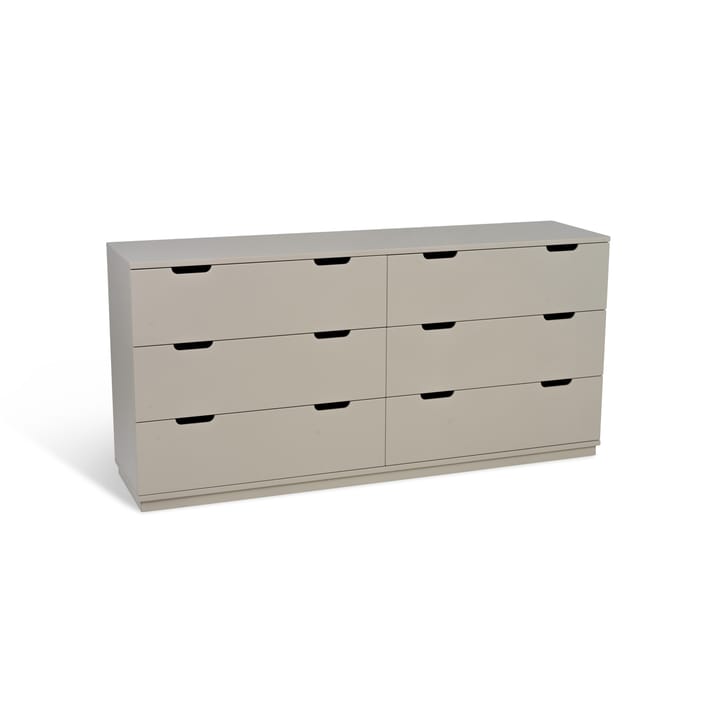 Aoko kommode dobbel 6 skuffer, Beige Mavis