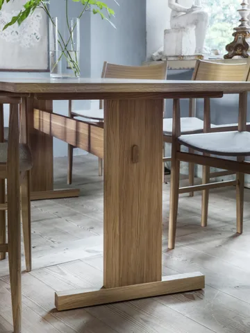 Arv spisebord 200x85 cm - Hvitpigmentert mattlakkert eik - Mavis