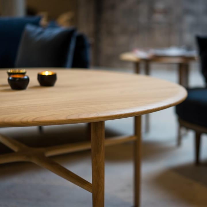 Crest sofabord rundt, eik hvitpigmentert klarlakk Mavis