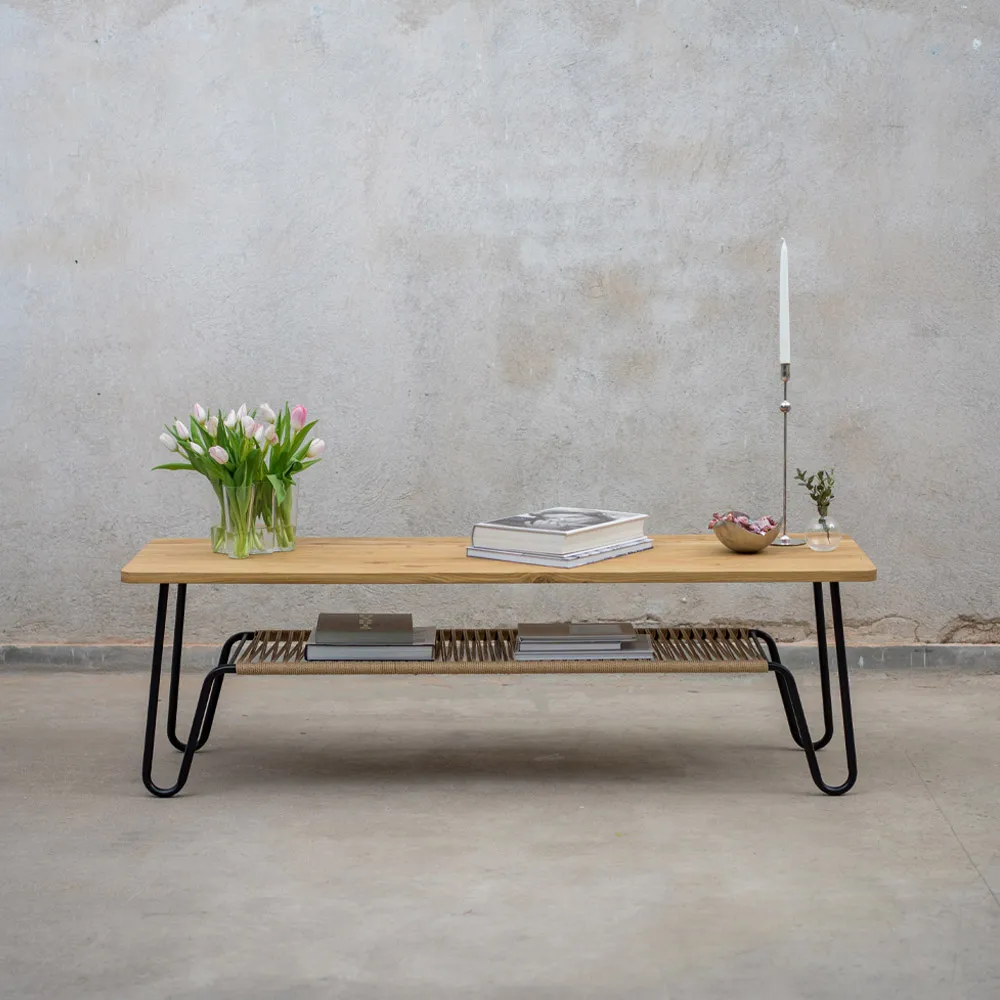 Marcel sofabord, eik såpet rustikk, 160x50 Mavis