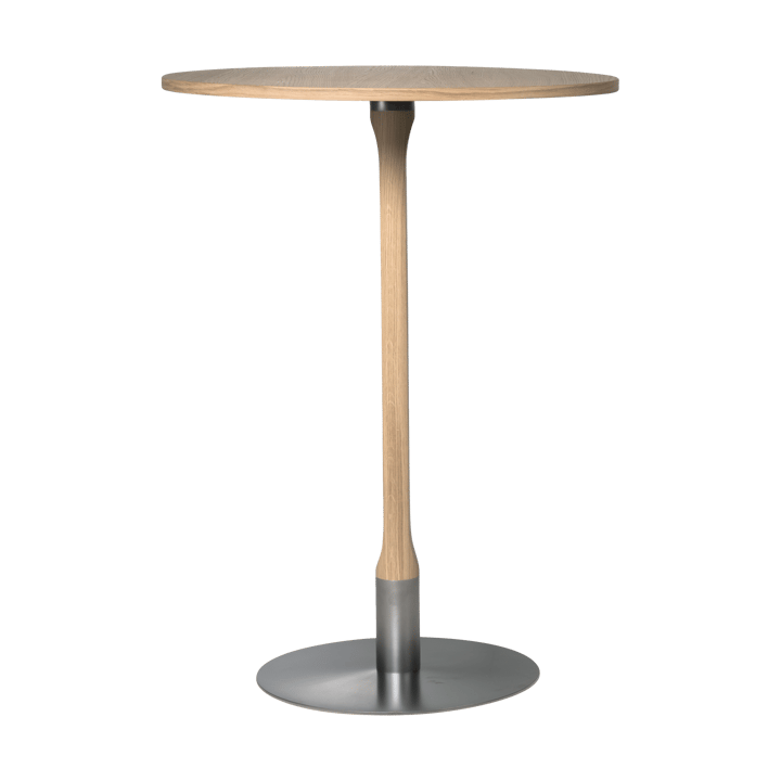 Rod barbord Ø70 cm - Hvitpigmentert mattlakkert eik - Mavis