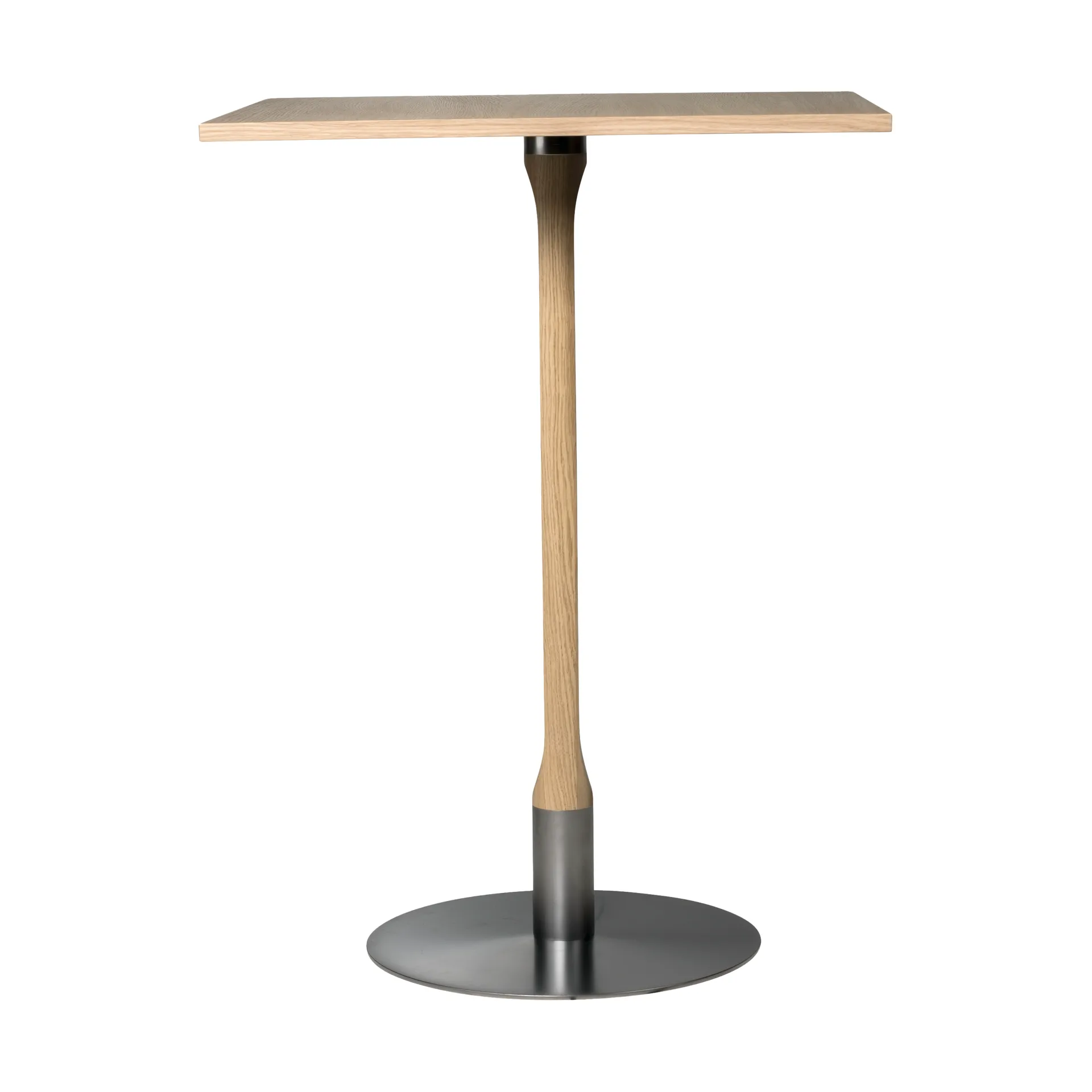 Rod barbord 70x70 cm, Hvitpigmentert mattlakkert eik Mavis